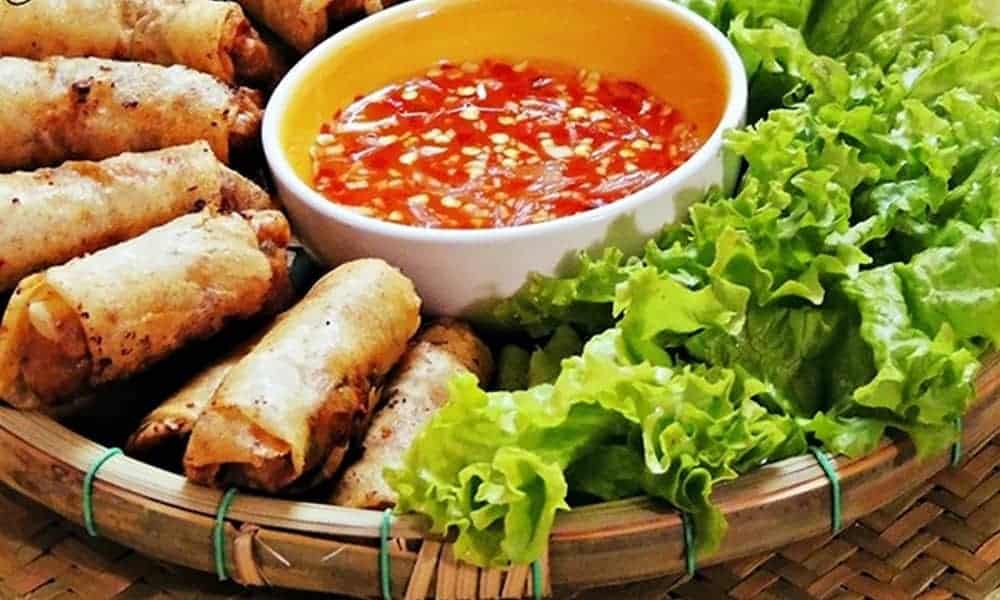 Chả ram tôm cuốn cải