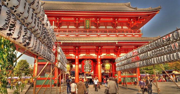 Chùa Sensoji được xem là 1 địa danh du lịch nổi tiếng của Asakusa