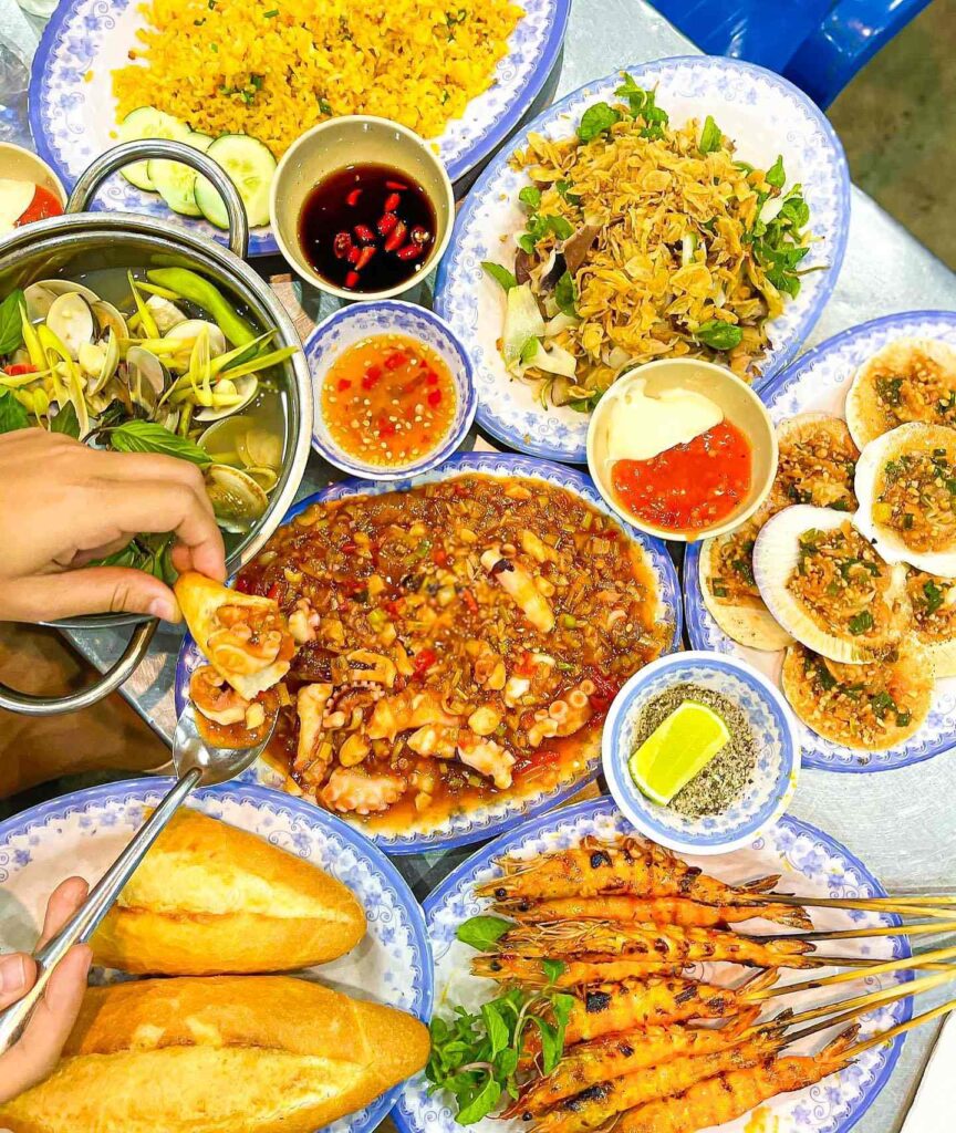 các món hải sản tại Năm Đảnh thành phố Đà Nẵng
